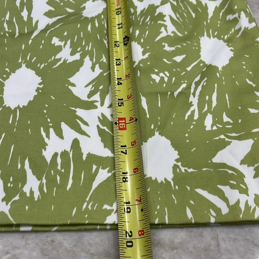 Talbots‎ | Spring Green Splatter Daisy Floral Cotton Pencil Skirt | Size 16